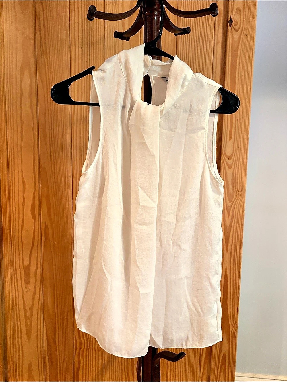 naked zebra Sleeveless Blouse in White Size Small NWT